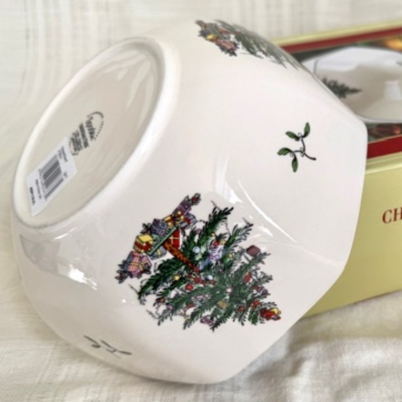 Spode Christmas Tree Octagonal Bowl 7.5" - Picture 6 of 8